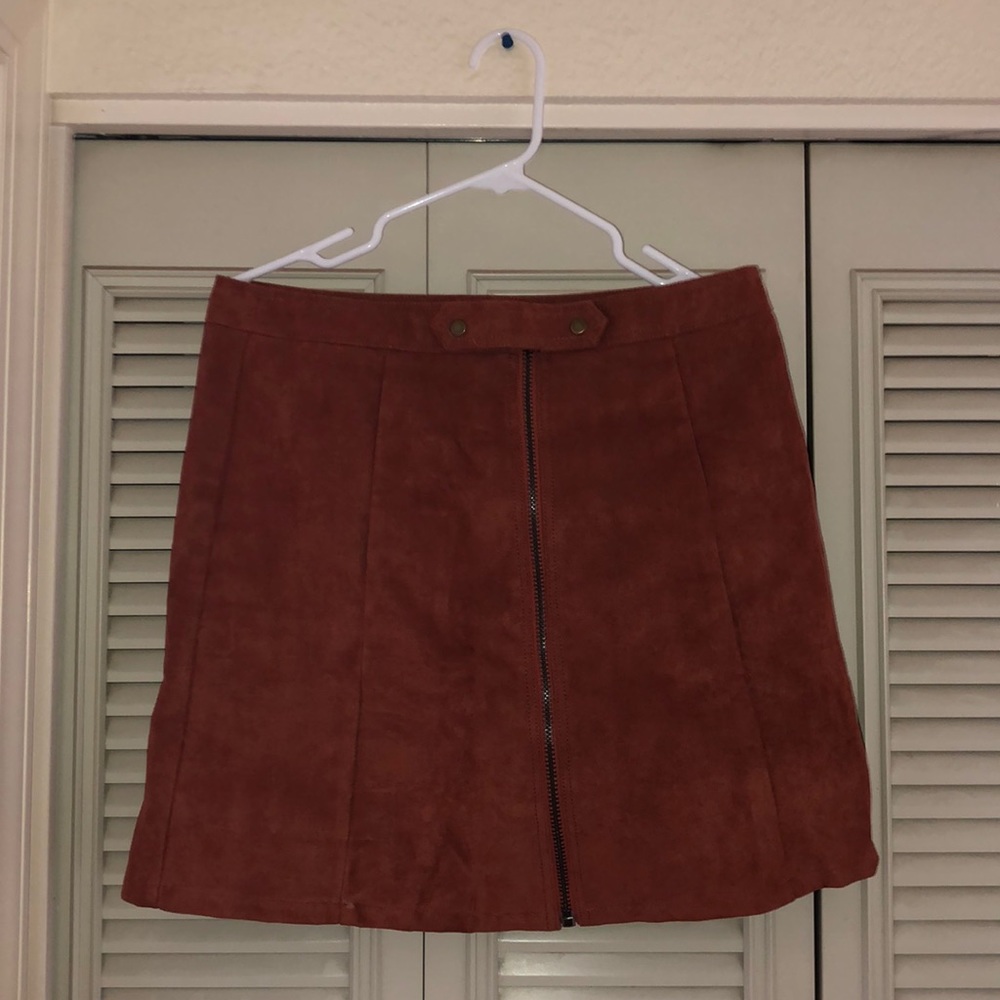Rustic zip up skirt